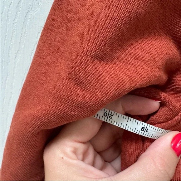 Frank & Eileen Brick Red Sweatshirt crew cropped s small the lab